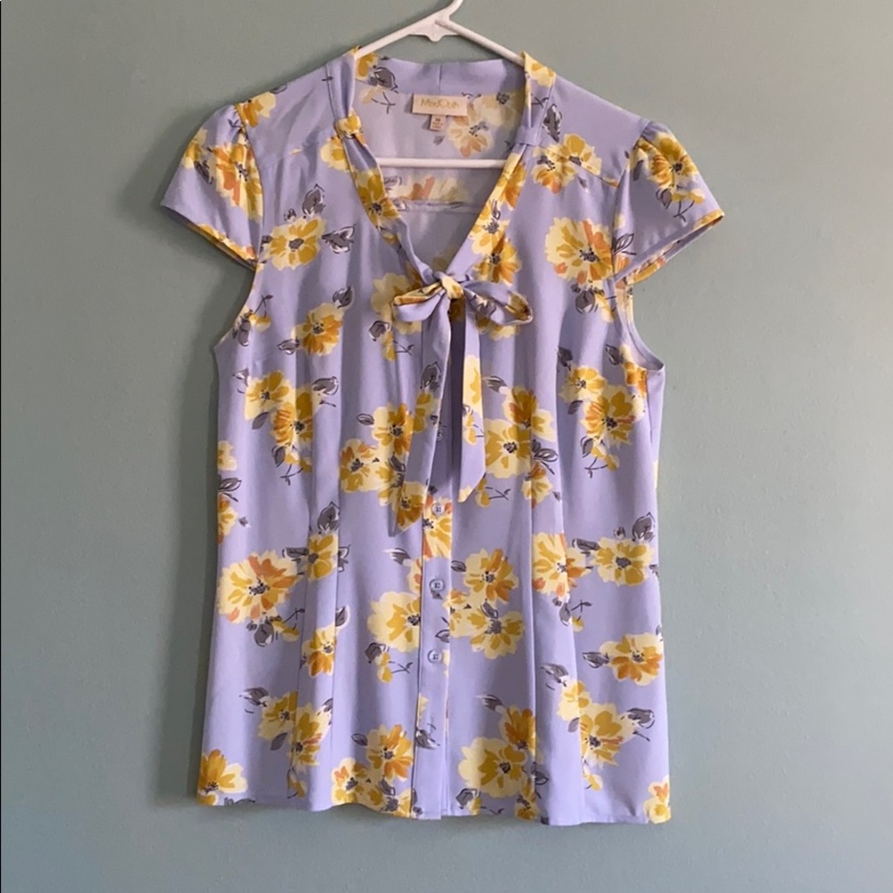 ModCloth Floral Blouse
